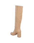 Bottes Usis beiges - Talon 7.5 cm