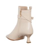 Bottines Minorque écrues - Talon 6 cm