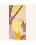 Foulard 100% Coton Bio Garden jaune - 100x200 cm