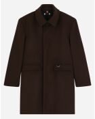 Manteau en Laine mélangée cacao