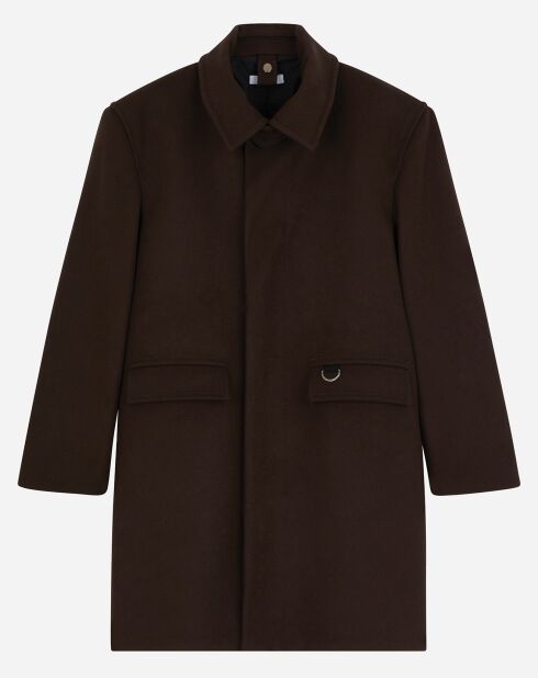 Manteau en Laine mélangée cacao