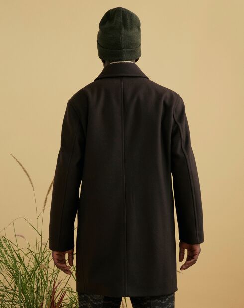 Manteau en Laine mélangée cacao