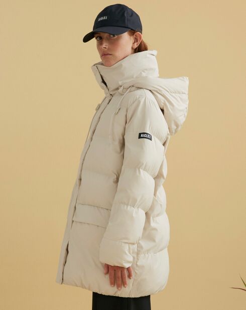 Doudoune à capuche sable