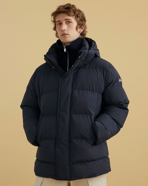 Doudoune courte à capuche noire