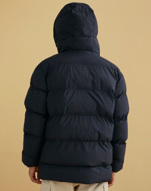 Doudoune courte à capuche noire