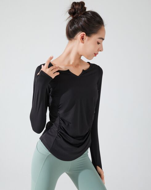 T-shirt à manches longues Elina noir