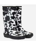 Bottes Lolly Pop Play2 High Cut imprimées vache noir/blanc