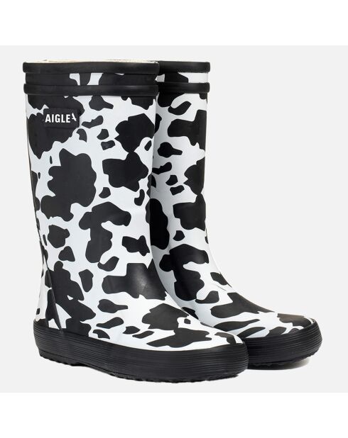 Bottes Lolly Pop Play2 High Cut imprimées vache noir/blanc