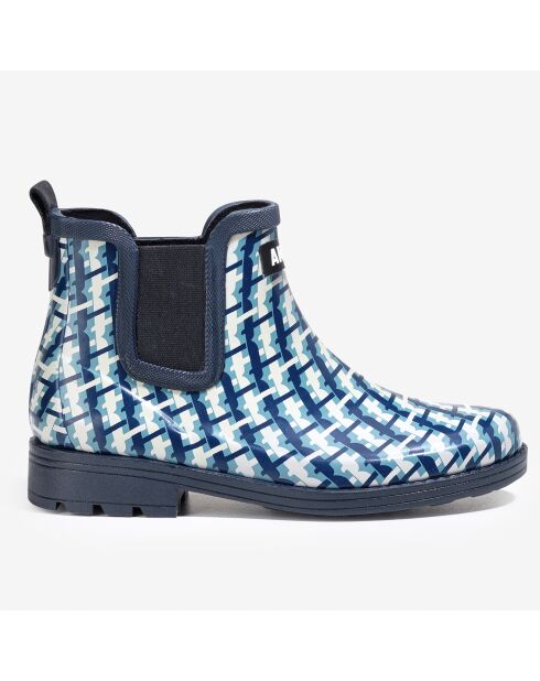 Chelsea boots Carville Pt 2 Low Cut imprimées monogramme bleu/blanc