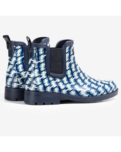 Chelsea boots Carville Pt 2 Low Cut imprimées monogramme bleu/blanc