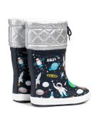 Bottes fourrées Giboulée Pt 2 High Cut imprimées space noires