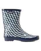 Bottillons de pluie Eliosa Bott Pt Mid Cut imprimés monogramme bleu/blanc