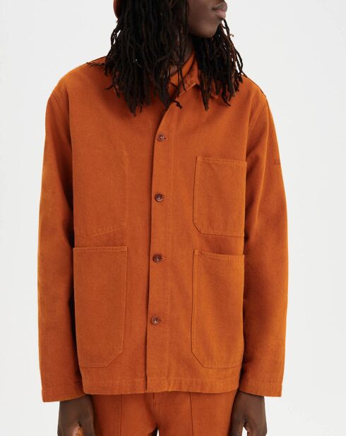 Veste fine à poches golden brown