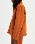 Veste fine à poches golden brown