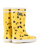 Bottes de pluie Lolly Pop Theme High Cut imprimées parapluies jaunes