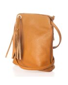 Sac bandoulière en Cuir Eva cognac - 20x10x22 cm