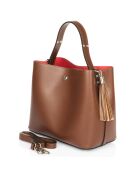 Borsa Vivian in pelle marrone - 27x13x22 cm