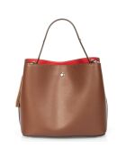 Borsa Vivian in pelle marrone - 27x13x22 cm