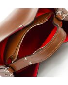 Borsa Vivian in pelle marrone - 27x13x22 cm