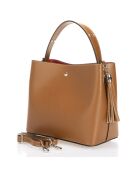 Borsa Vivian in pelle cognac - 27x13x22 cm