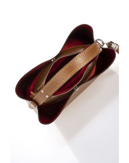 Borsa Vivian in pelle cognac - 27x13x22 cm