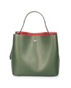 Grüne Vivian Lederhandtasche - 27x13x22 cm