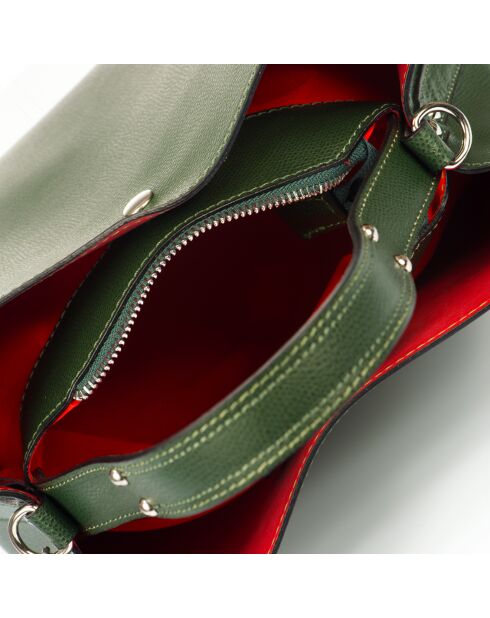 Grüne Vivian Lederhandtasche - 27x13x22 cm