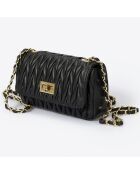 Bolso de hombro de piel Riley negro - 19x5x12 cm