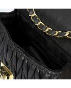 Bolso de hombro de piel Riley negro - 19x5x12 cm