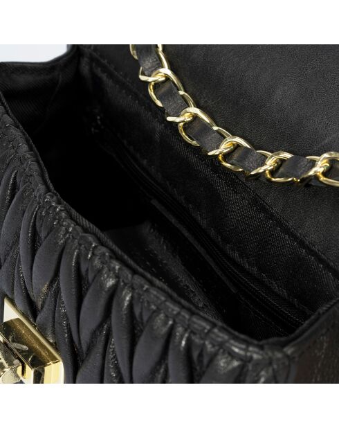 Bolso de hombro de piel Riley negro - 19x5x12 cm