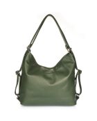 Borsa a tracolla Zoé in pelle verde - 42x10x32 cm