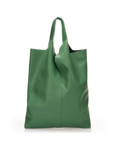 Bolso Evelyn de piel verde, 37 x 7 x 40 cm