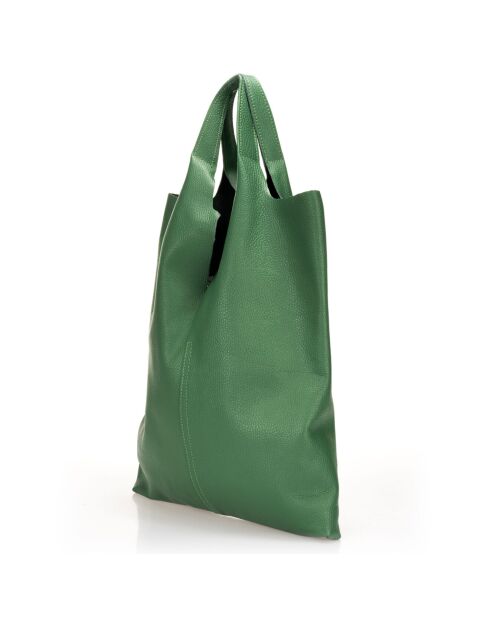 Bolso Evelyn de piel verde, 37 x 7 x 40 cm