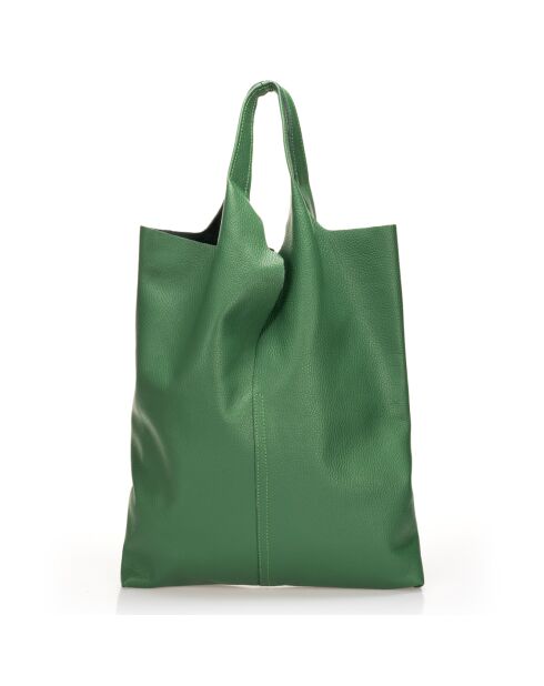 Bolso Evelyn de piel verde, 37 x 7 x 40 cm