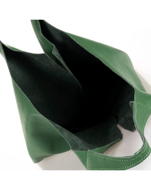 Bolso Evelyn de piel verde, 37 x 7 x 40 cm