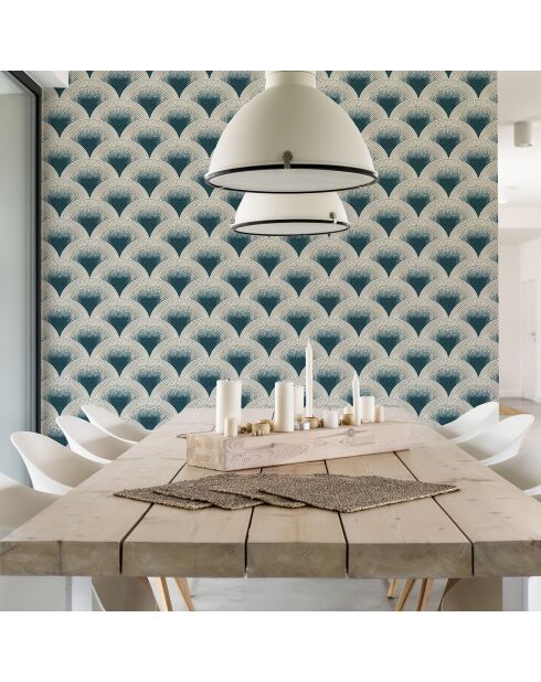 Papier Peint Mosaic bleu - 53x1000 cm