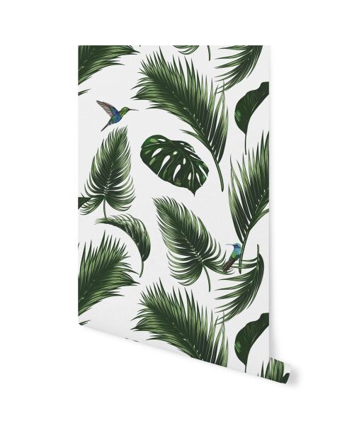 Papier Peint Jungle blanc craie - 53x1000 cm