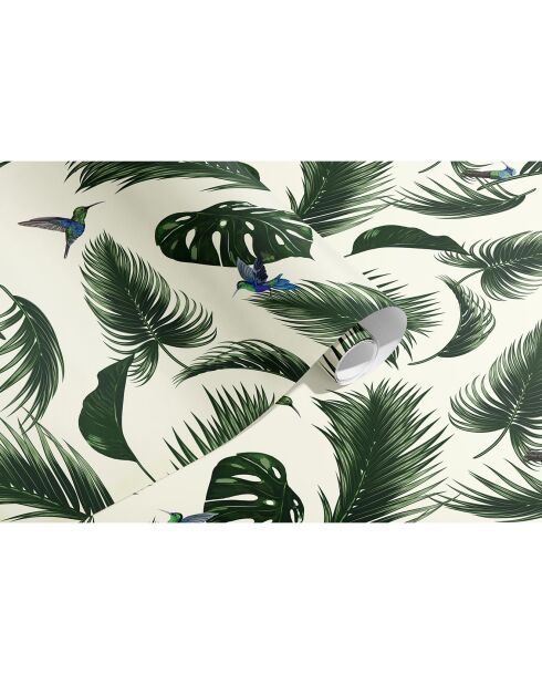 Papier Peint Jungle blanc craie - 53x1000 cm