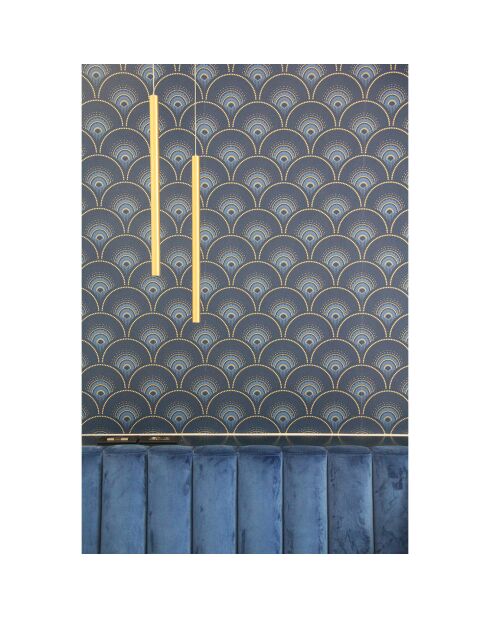 Papier Peint Han'i cobalt doré - 53x1000 cm