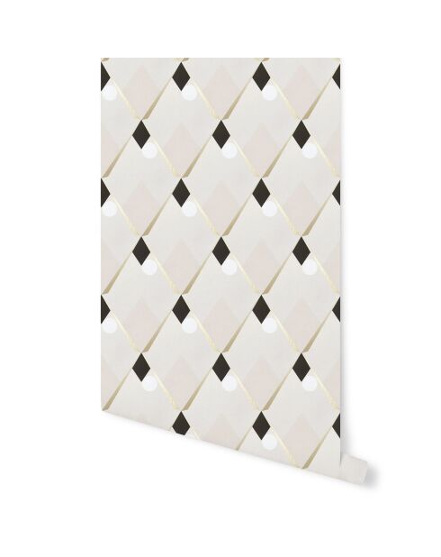 Papier Peint Arlequin lin doré - 53x1000 cm