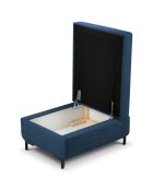 Pouf avec Coffre Yanis bleu - 87x72x46 cm