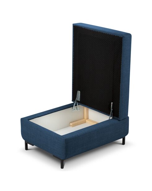 Pouf avec Coffre Yanis bleu - 87x72x46 cm