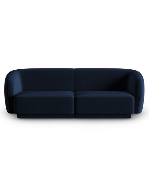 Canapé Modulaire Velours Lionel 2 Places bleu roi - 188x93x74 cm