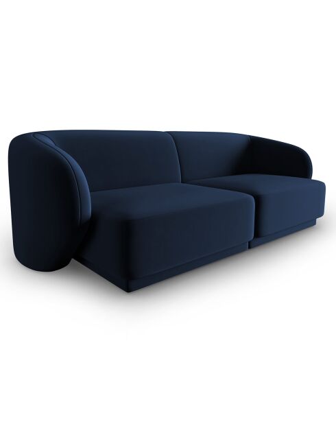 Canapé Modulaire Velours Lionel 2 Places bleu roi - 188x93x74 cm