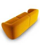 Canapé Modulaire Velours Lionel 2 Places jaune - 184x85x74 cm