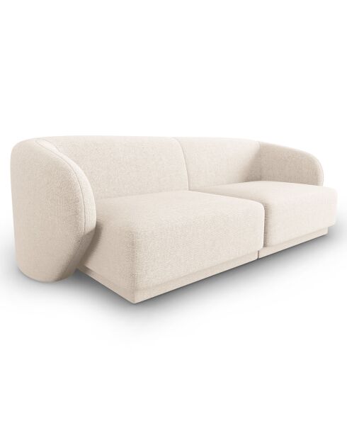 Canapé Modulaire Lionel 2 Places beige clair - 188x93x74 cm