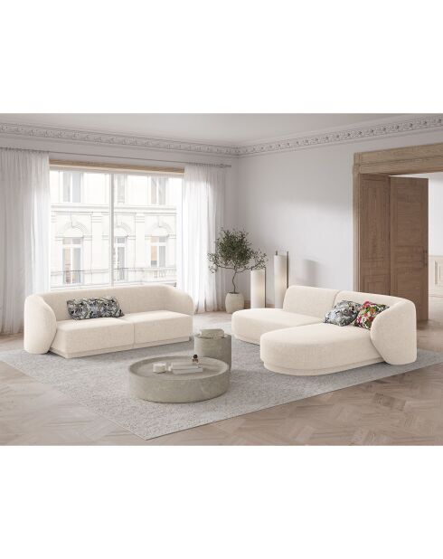 Canapé Modulaire Lionel 2 Places beige clair - 184x85x74 cm