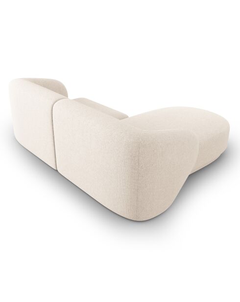 Canapé d'angle Gauche Modulaire Lionel 3 Places beige clair - 184x155x74 cm