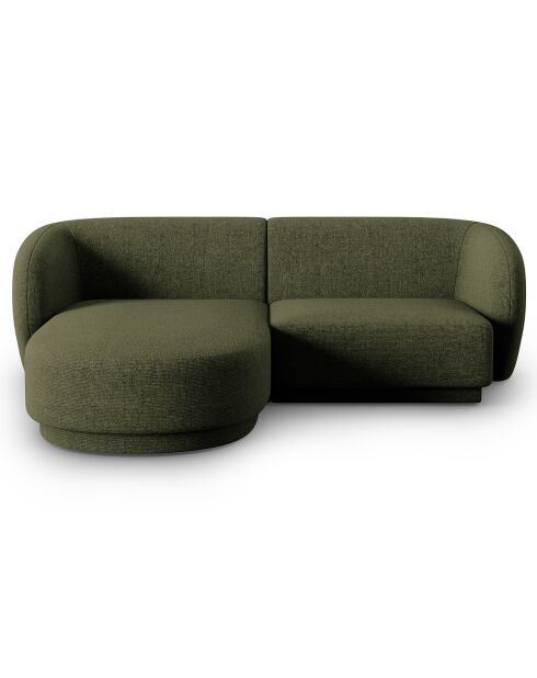 Canapé d'angle Gauche Modulaire Lionel 3 Places vert chiné - 184x155x74 cm