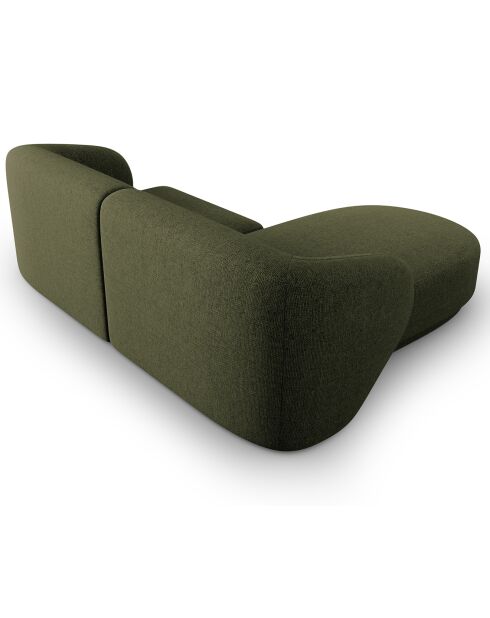Canapé d'angle Gauche Modulaire Lionel 3 Places vert chiné - 184x155x74 cm
